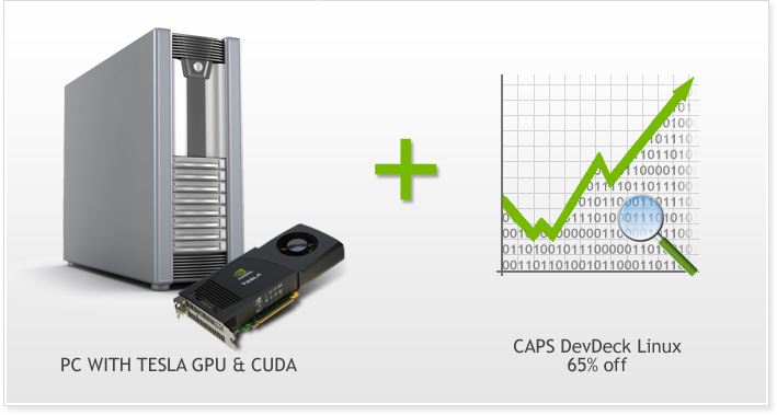 PC with Tesla GPU & CUDA C + CAPS DEV Deck (Only 2,900 EU, 65% Off)