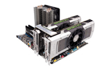 With two GeForce GTX 690s installed in the PC in Quad SLI mode, gamers can harness the power of four GPUs, each working in unison. The resulting performance is simply otherworldly. With two GeForce GTX 690s installed in the PC in Quad SLI mode, gamers can harness the power of four GPUs, each working in unison. The resulting performance is simply otherworldly.