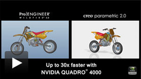 Side by side comparison of Creo Parametric 2.0 vs. Pro/ENGINEER Wildfire 5.0.