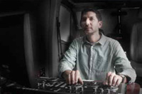Colorist Rajiv Bedi working on DaVinci Resolve in EC3 mobile facility