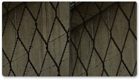 Both new antialiasing modes—transparency adaptive supersampling and transparency adaptive multisampling—are ideal for outdoor environments, scenes with vegetation, chain link fences, and any situation where the models are seen as very thin from the angle of viewing.