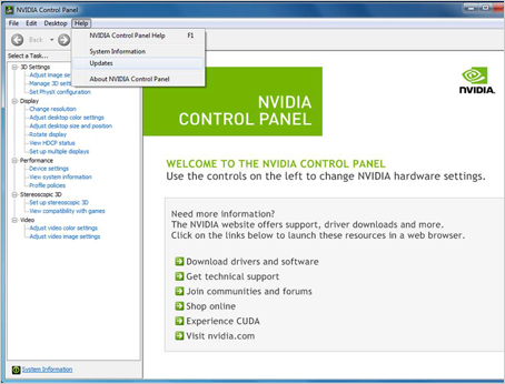 open up nvidia control panel windows 10