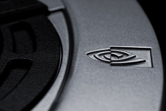 NVIDIA logo detail on the GTX 770 graphics card