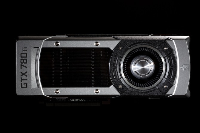 Horizontal view of the GTX 780 Ti graphics card